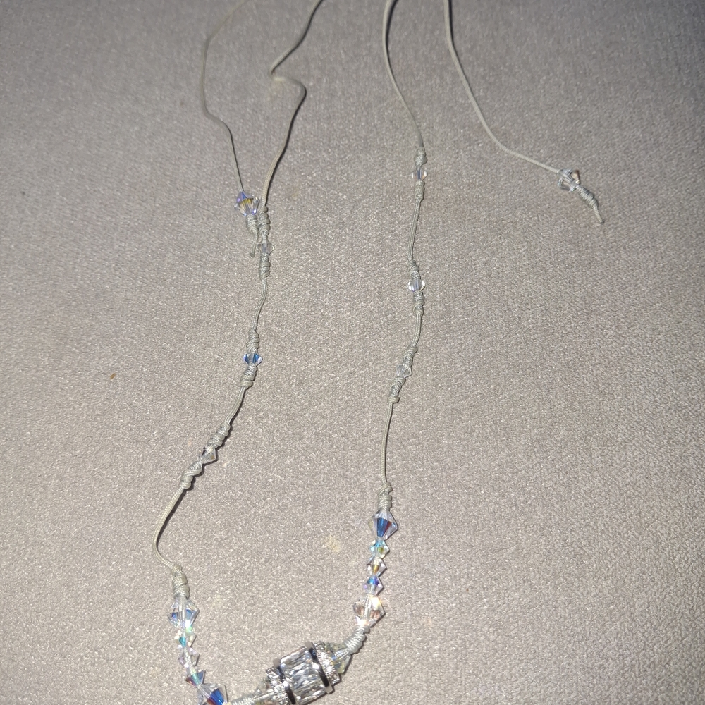 Elegant Silver Crystal Necklace
